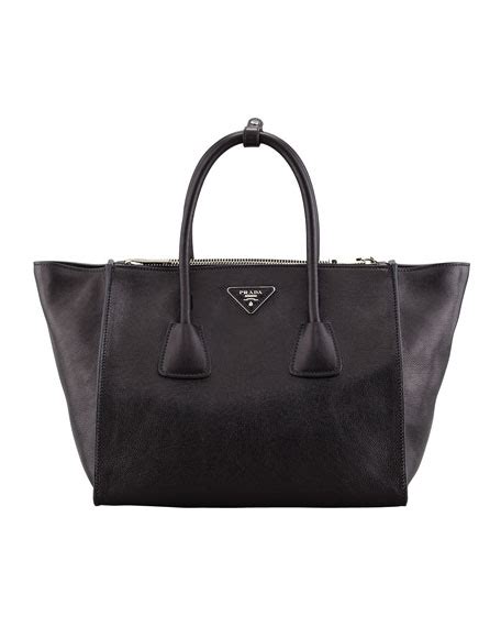 prada glace calf twin pocket tote bag